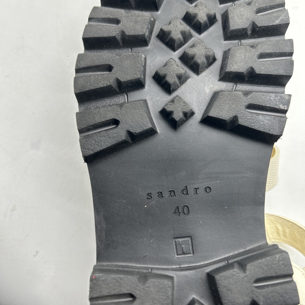 SANDRO Sandals Womens‎ 40 US 8.5 Stud Lizard Leather Gladiator RockChic - Picture 15 of 16